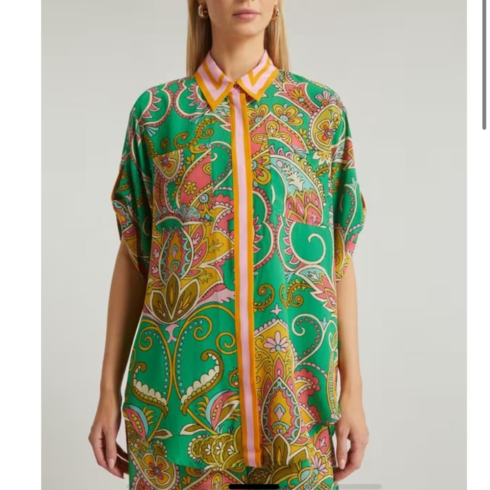 ALEMAIS
Marion Oversized Silk Shirt